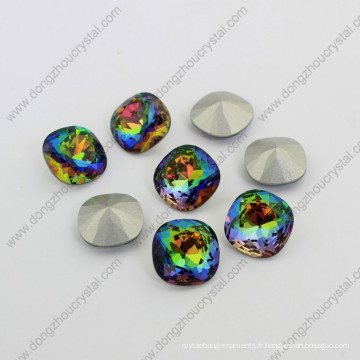 Les pierres carrées en cristal argentées carrées de 18mm pour des pierres de bijoux